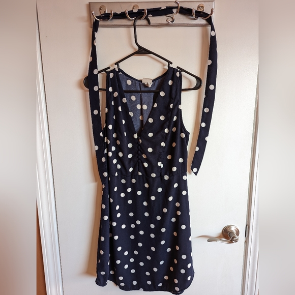 a new day Navy Polka Dot Dress - Picture 1 of 2